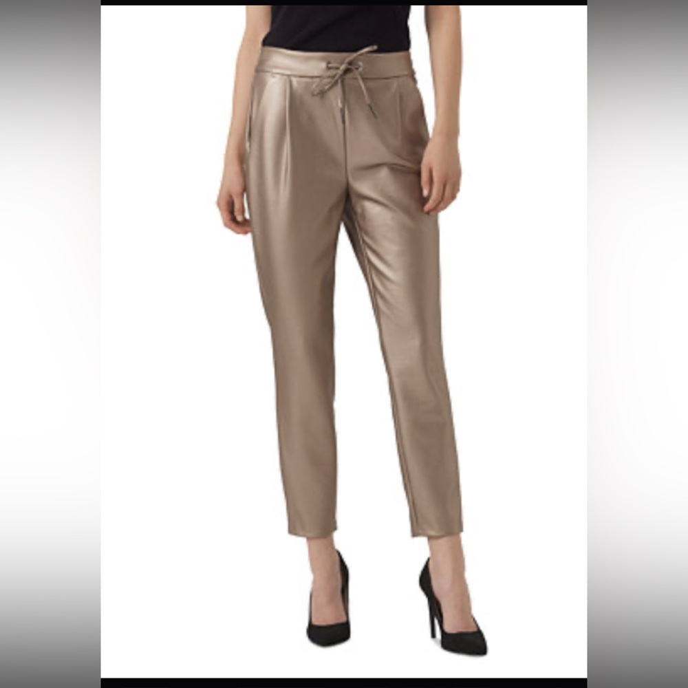 Vero Moda faux- leather pull- on pants 
Gold-Bronze color